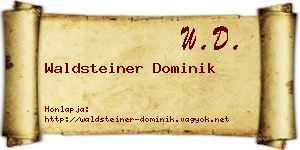 Waldsteiner Dominik névjegykártya