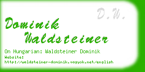 dominik waldsteiner business card